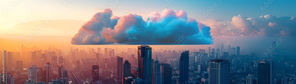 A stunning city skyline at sunset, featuring vibrant colors, cloud formations, and a serene atmosphere that captivates the viewer. A stunning city skyline at sunset, featuring vibrant colors, cloud formations, and a serene atmosphere that captivates the viewer.