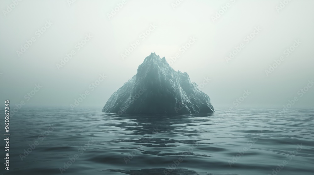 Iceberg in the ocean. Based on Generative AI Iceberg in the ocean. Based on Generative AI