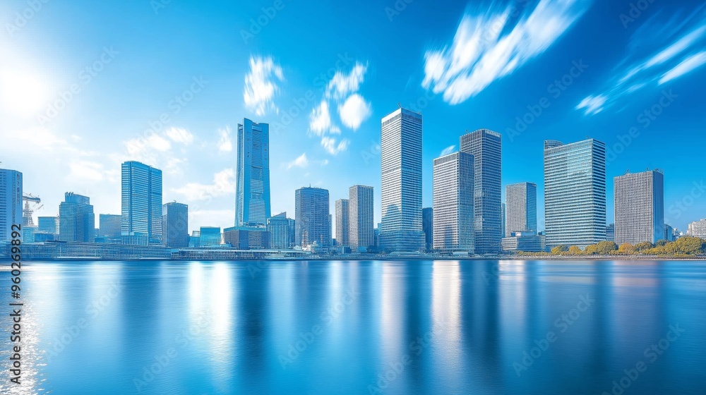 Fototapeta premium Vertical Vistas of International Commerce