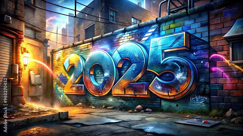 2025 Spray-painted bright graffiti on a city wall Street Urban wallpaper energy and vibrant spirit of urban life 2025 Spray-painted bright graffiti on a city wall Street Urban wallpaper energy and vibrant spirit of urban life