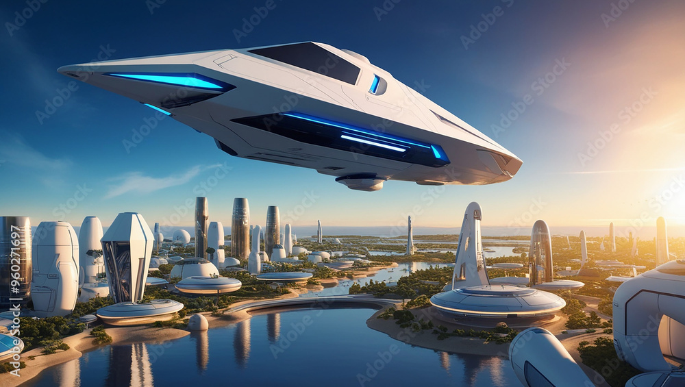 Futuristic digital artwork Futuristic digital artwork