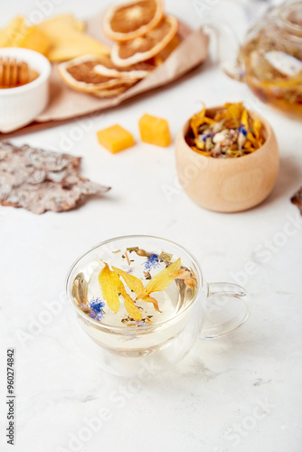 Wallpaper Mural Immunity-boosting concept - herbal elixir for wellness organic mountain blend - wellness ritual - alpine herbal tea for mindful living Torontodigital.ca