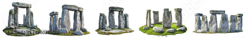 Stonehenge ancient monument with standing stones historical heritage site transparent background