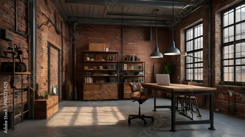 an industrial style room
