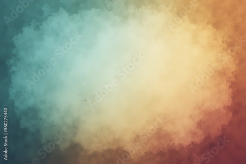 Abstract Blurred Background with Teal, Yellow, and Red Tones