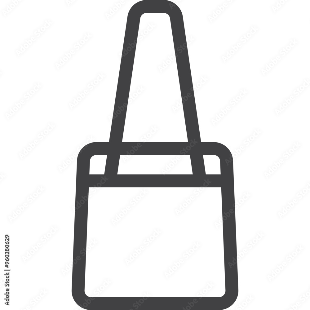 Simple vector small business bag outline icon on white background Simple vector small business bag outline icon on white background