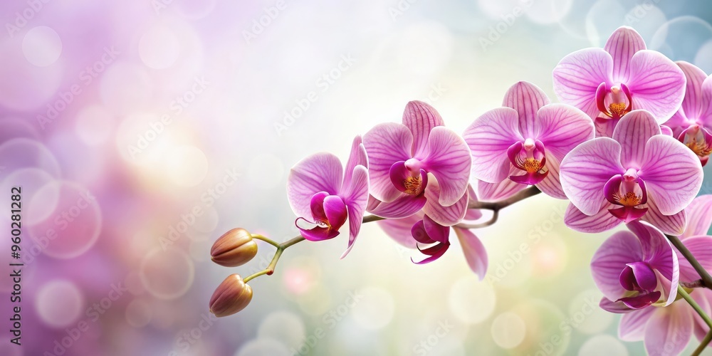 Beautiful orchid flowers background with blank area for custom text or image Beautiful orchid flowers background with blank area for custom text or image