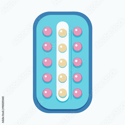 Birth control pills pack on a isolated white background (5)