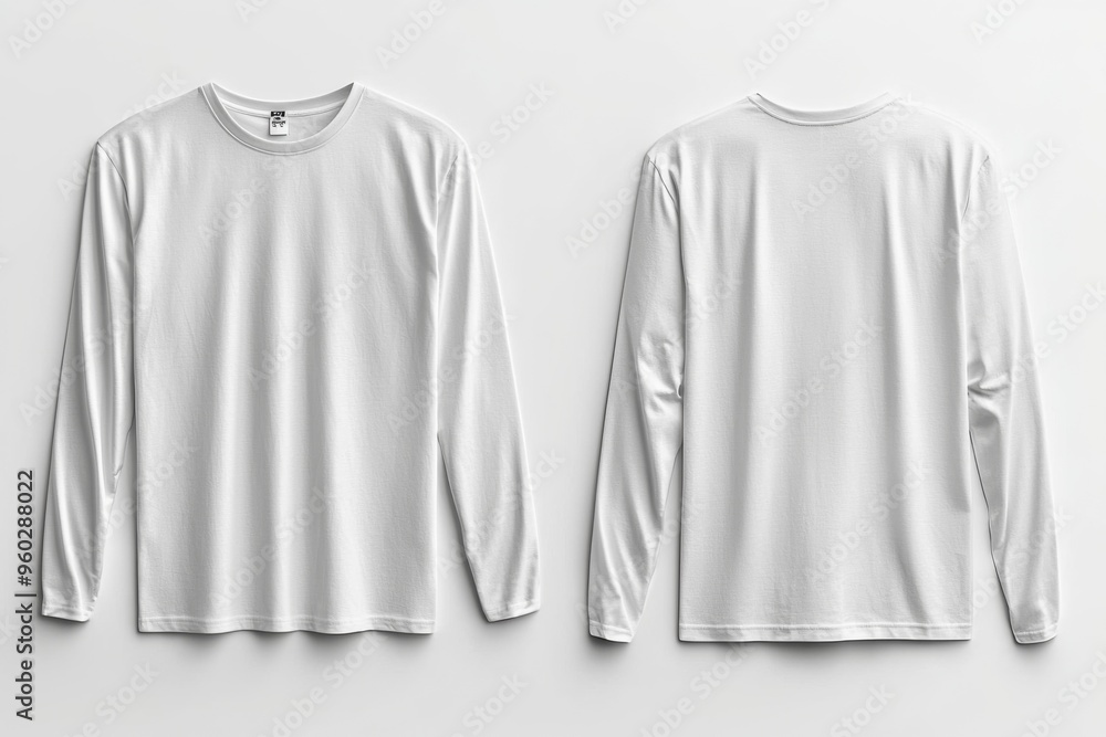 White Long Sleeve Tshirt Mockup Isolated created with Generative AI White Long Sleeve Tshirt Mockup Isolated created with Generative AI