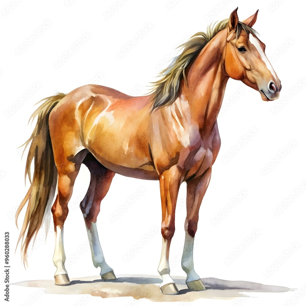 Obraz premium horse on a white background