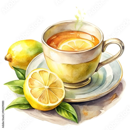 cup of tea with lemon