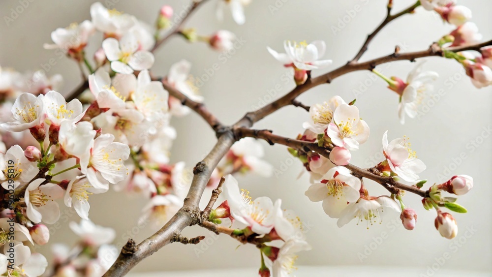 Close-up of blooming cherry blossoms for Easter and spring decoration Close-up of blooming cherry blossoms for Easter and spring decoration