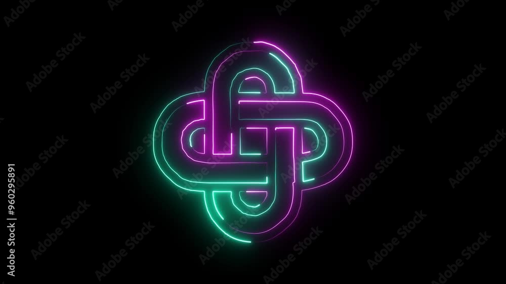New neon Glowing purple, and cyan color turn arrow icon. Animation of right turn sign icon. Rotate right arrow on black background. New neon Glowing purple, and cyan color turn arrow icon. Animation of right turn sign icon. Rotate right arrow on black background.