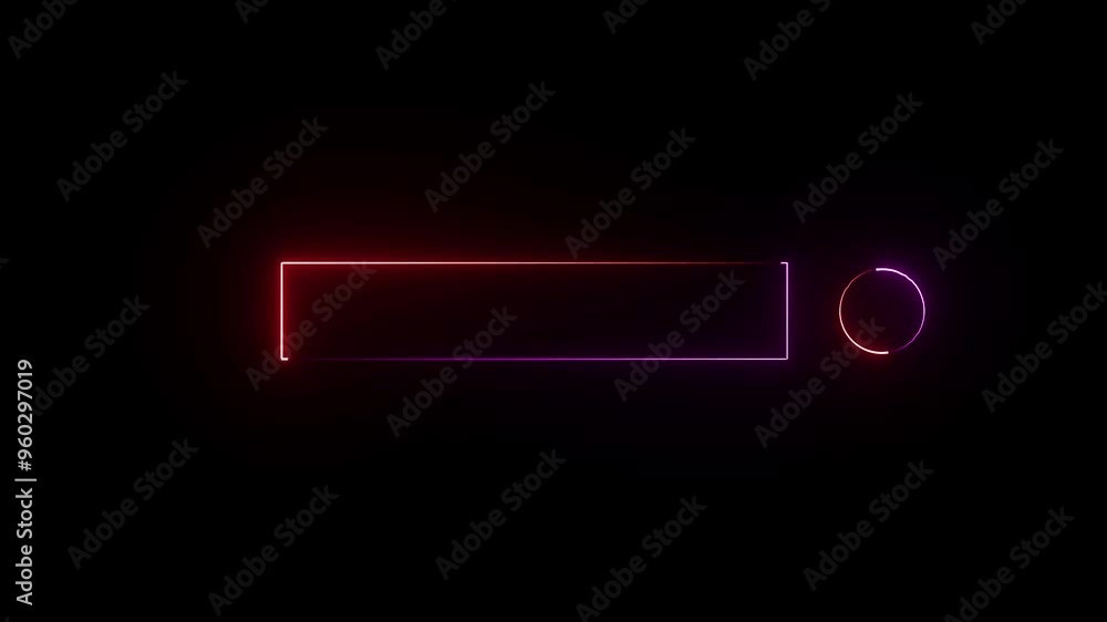 Neon line frame red and purple color rectangle and circle animation, 4k video moving, Black background . Neon line frame red and purple color rectangle and circle animation, 4k video moving, Black background .