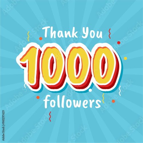 Thank you 1k follower background