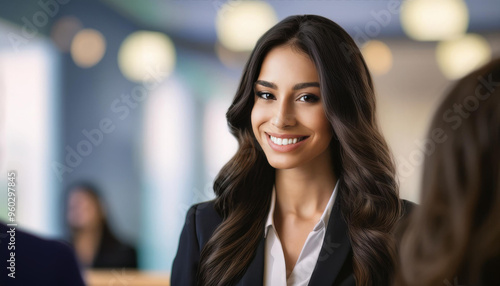Wallpaper Mural Junge Frau in einem Büro Torontodigital.ca