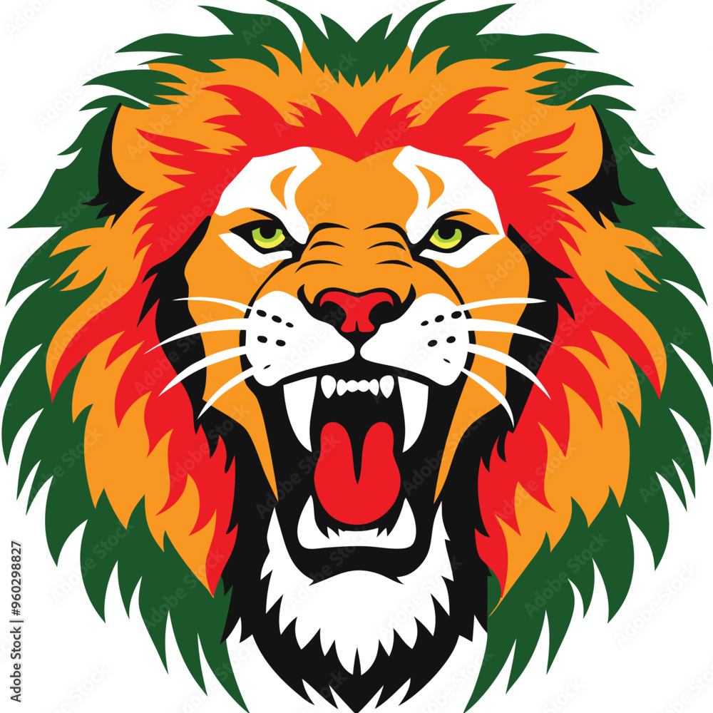 An iconic lion face stands for bravery and wisdom with sharp eyes and a fierce look
An iconic lion face stands for bravery and wisdom with sharp eyes and a fierce look