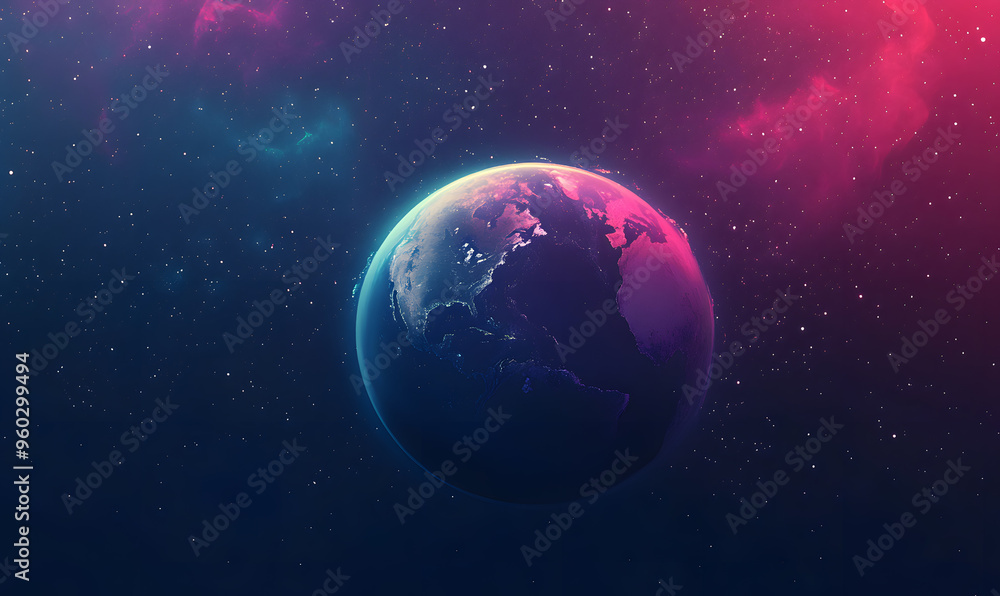 Naklejka premium graphics of space, planets, and astronauts on a white background.