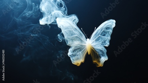 Smoke Butterfly Abstract Art