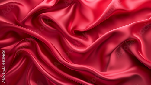 Red silk fabric