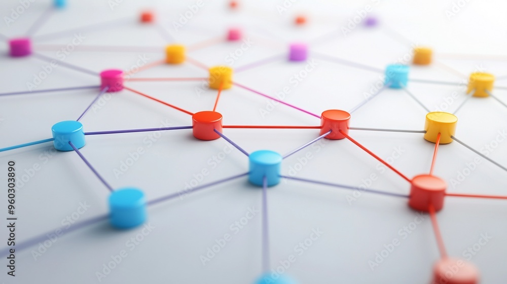 Interconnected digital network displaying the complex relationships and structure of modern technology data and business solutions Abstract visualization of a global communication system Interconnected digital network displaying the complex relationships and structure of modern technology data and business solutions Abstract visualization of a global communication system