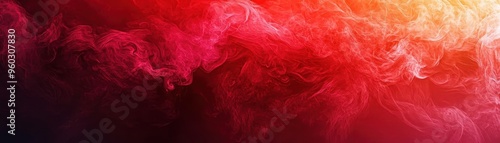 Bright red to deep crimson gradient with fluid, smoky textures, Abstract background, Fiery warmth