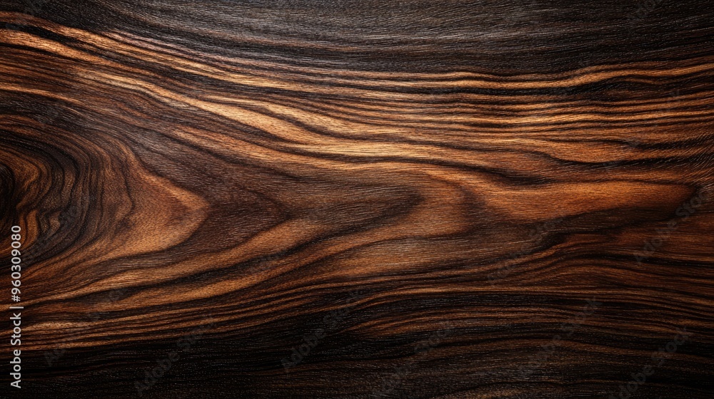 Rich ebony wood background with a glossy finish, showing deep, dark hues and minimal grain. Rich ebony wood background with a glossy finish, showing deep, dark hues and minimal grain.