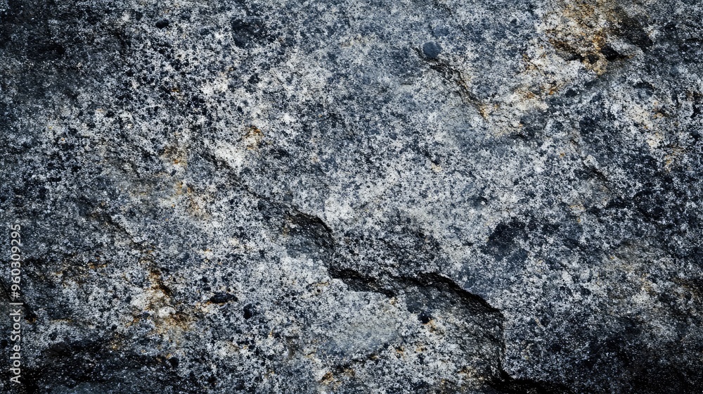 Rough granite stone background with deep textures, showcasing a mix of gray, black, and white speckles Rough granite stone background with deep textures, showcasing a mix of gray, black, and white speckles