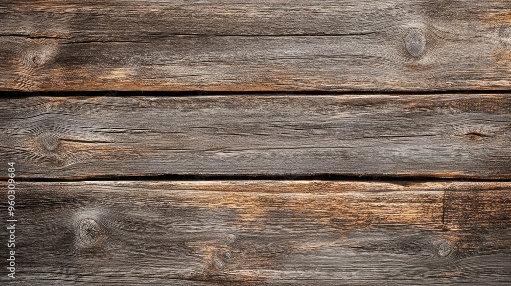 Rustic barn wood background with natural knots and cracks, adding character and warmth to the scene. Rustic barn wood background with natural knots and cracks, adding character and warmth to the scene.