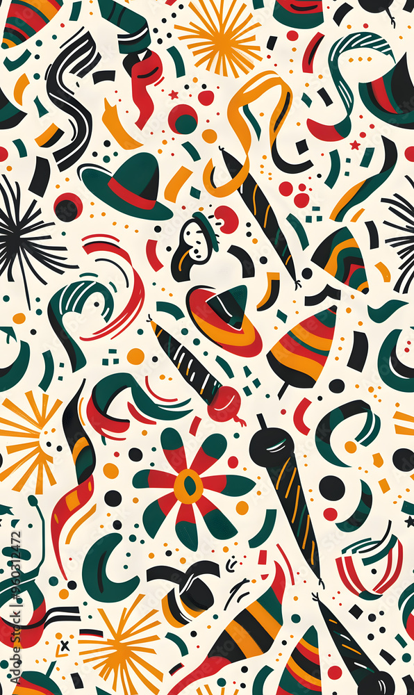 New Year and Christmas 2d cartoon or graphic advertising background, Seamless pattern New Year and Christmas 2d cartoon or graphic advertising background, Seamless pattern