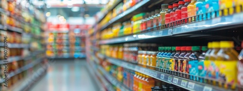 Wallpaper Mural Juice aisle in a grocery store filled with colorful products Torontodigital.ca