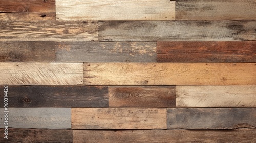 Textured pallet wood background with a rough, weathered appearance in mixed natural tones