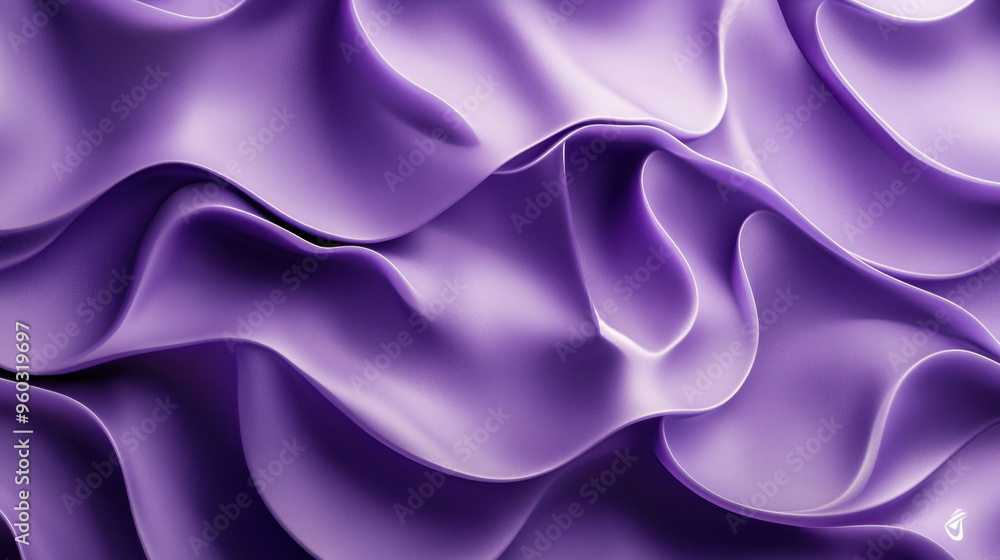 Fototapeta premium A close-up of flowing purple fabric, showcasing smooth curves and elegant textures.
