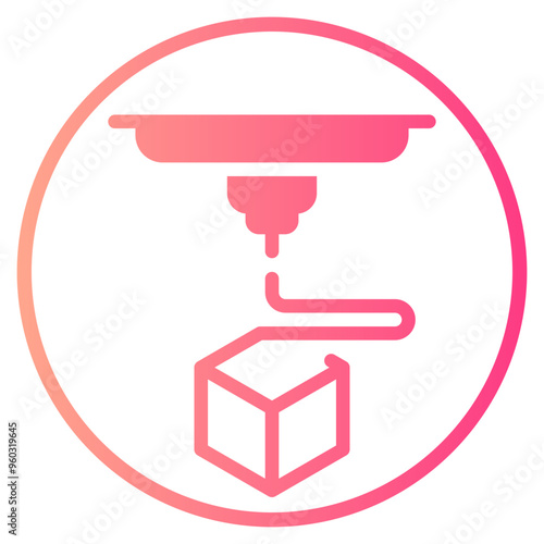 3d printer gradient icon