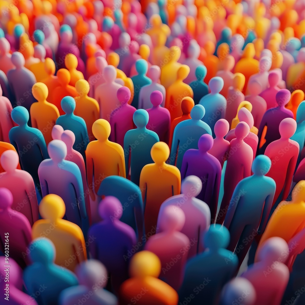 A vibrant crowd of colorful figures, symbolizing diversity and unity in a lively setting. Perfect for projects on community and inclusion. A vibrant crowd of colorful figures, symbolizing diversity and unity in a lively setting. Perfect for projects on community and inclusion.