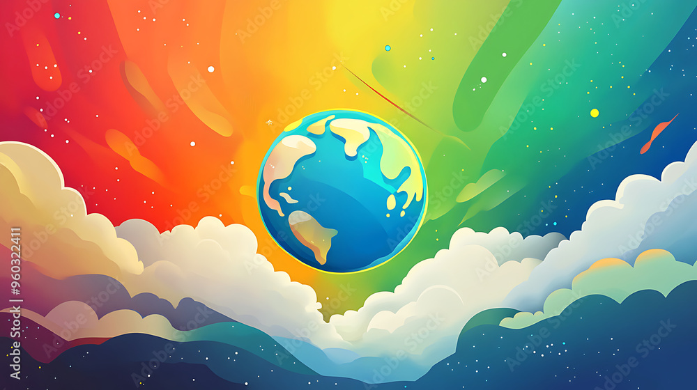 Fototapeta premium Preserve the world, love life, love the world.