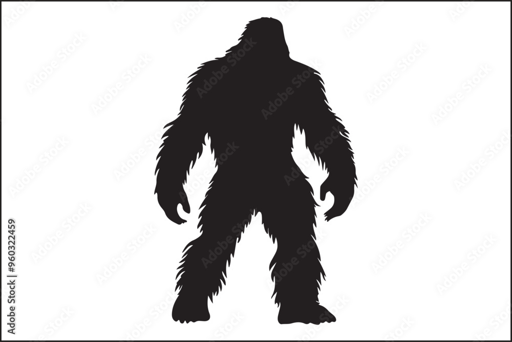 Bigfoot Silhouette Vector Art Bigfoot Silhouette Vector Art