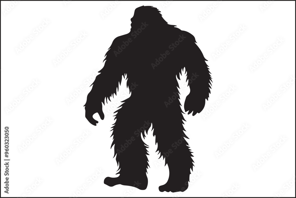 Bigfoot Silhouette Vector Art Bigfoot Silhouette Vector Art