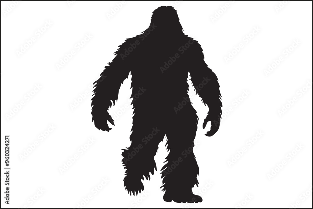 Bigfoot Silhouette Vector Art Bigfoot Silhouette Vector Art