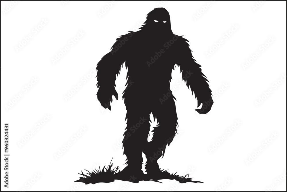 Bigfoot Silhouette Vector Art Bigfoot Silhouette Vector Art