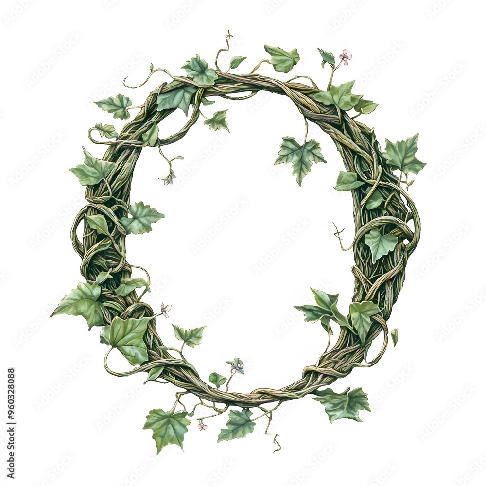 Naklejka premium Green Vine Frame.