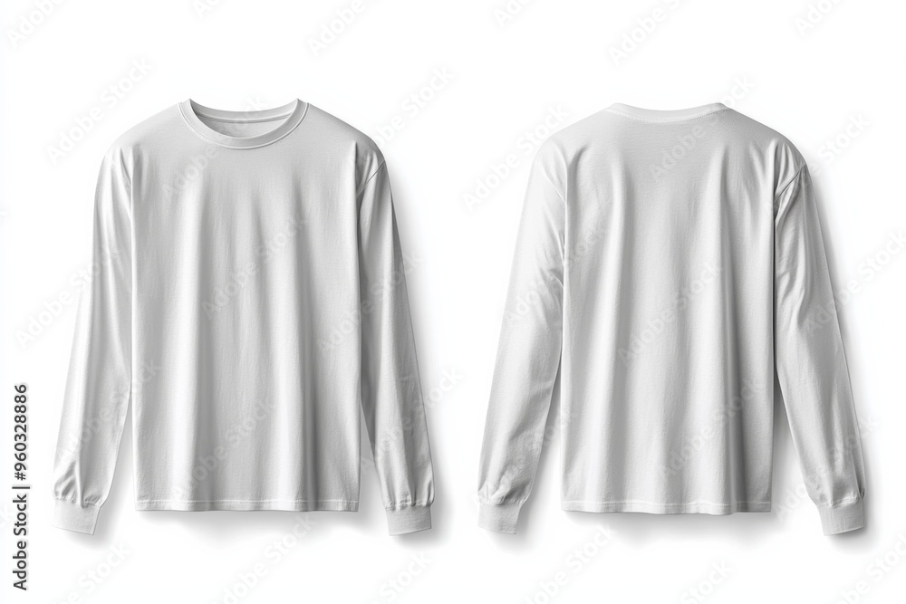 White Long Sleeve Tshirt Mockup Isolated created with Generative AI White Long Sleeve Tshirt Mockup Isolated created with Generative AI