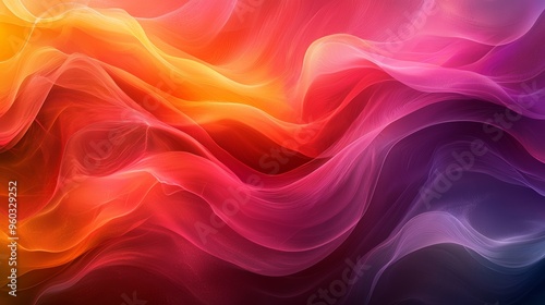 Wallpaper Mural Vibrant abstract swirl of colorful waves showcasing red, orange, pink, and purple hues blending fluidly together during twilight Torontodigital.ca