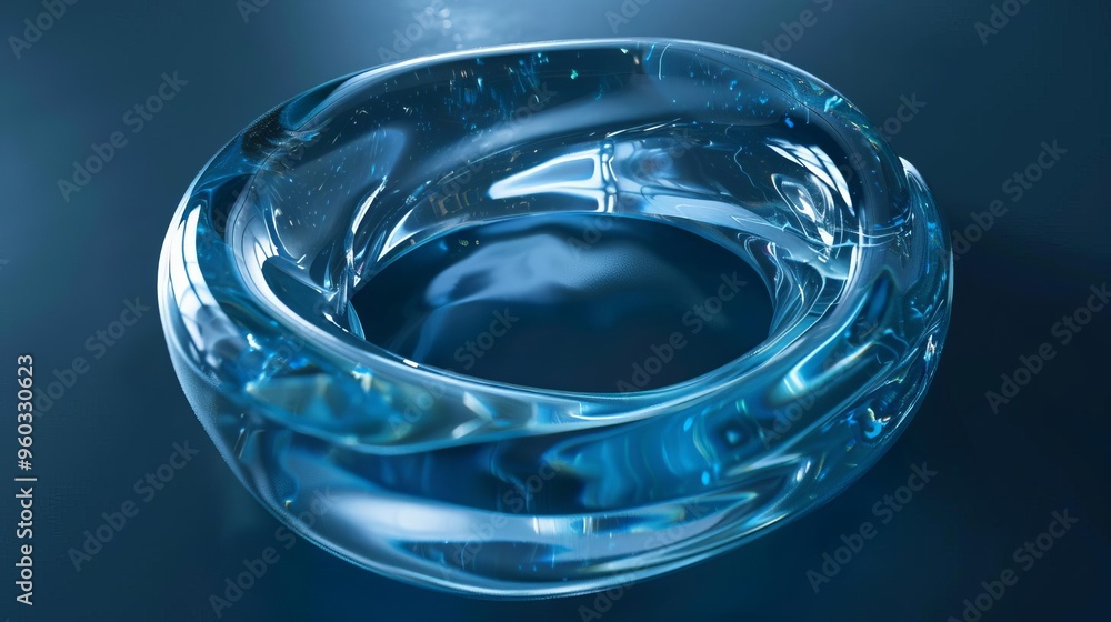 translucent liquid ring shape rotating in abstract space fluid dynamics simulation 3d rendering translucent liquid ring shape rotating in abstract space fluid dynamics simulation 3d rendering
