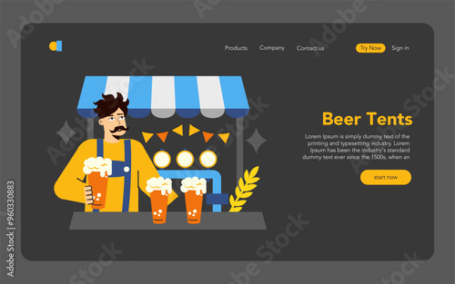 Oktoberfest. Flat Vector Illustration