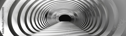 Wallpaper Mural A mesmerizing abstract tunnel design with smooth curves and a mysterious dark opening, inviting exploration and imagination. Torontodigital.ca