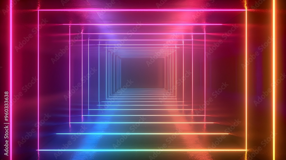 Fototapeta premium Empty futuristic stage ledger.