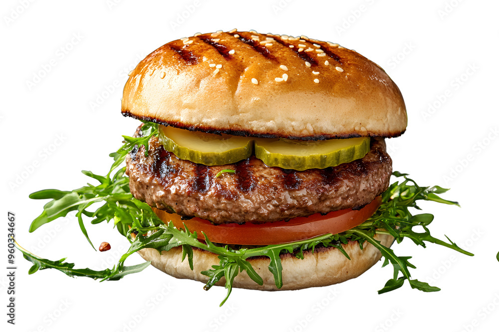 Classic Burger Cravings: A juicy beef burger on a sesame seed bun, layered with fresh toppings and ready to satisfy. Classic Burger Cravings: A juicy beef burger on a sesame seed bun, layered with fresh toppings and ready to satisfy.
