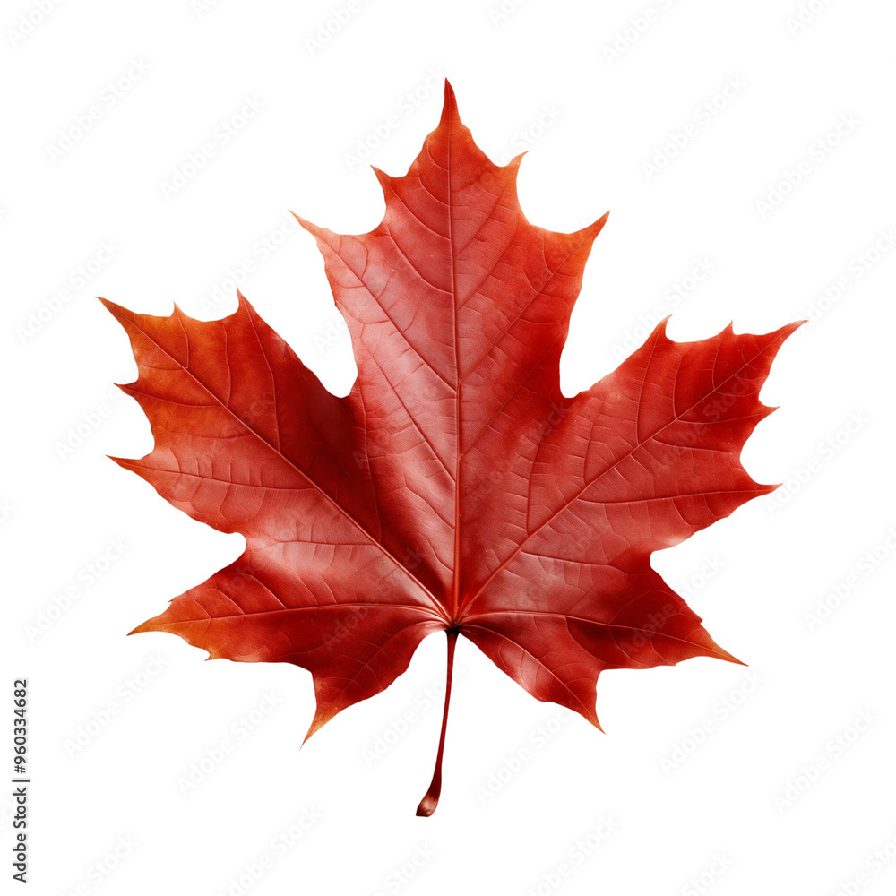 Red maple leaf isolated on transparent background, cut out Red maple leaf isolated on transparent background, cut out