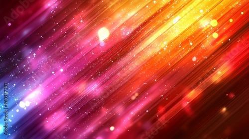 Bright, colorful abstract background with streaks of light and sparkling bokeh effects, perfect for creative design and artistic projects